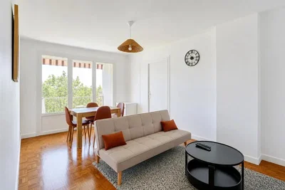 Living room; natural light, wood floor