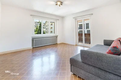 Living room; tile floor, natural light