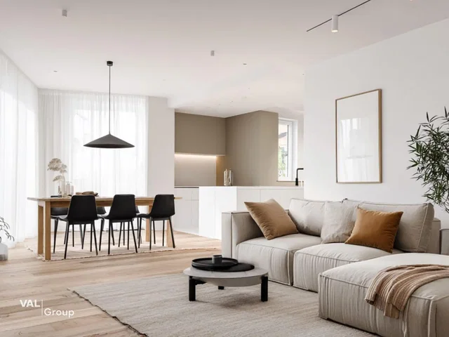 Salón; luz natural, estilo moderno, suelo de madera