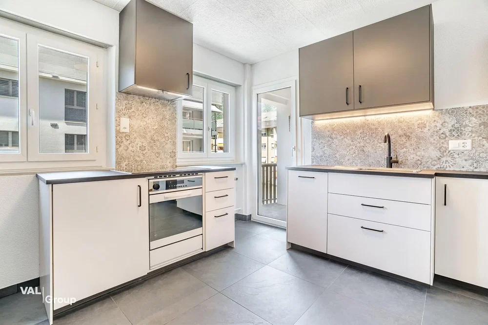 Kitchen; kitchen appliances, natural light, renovated