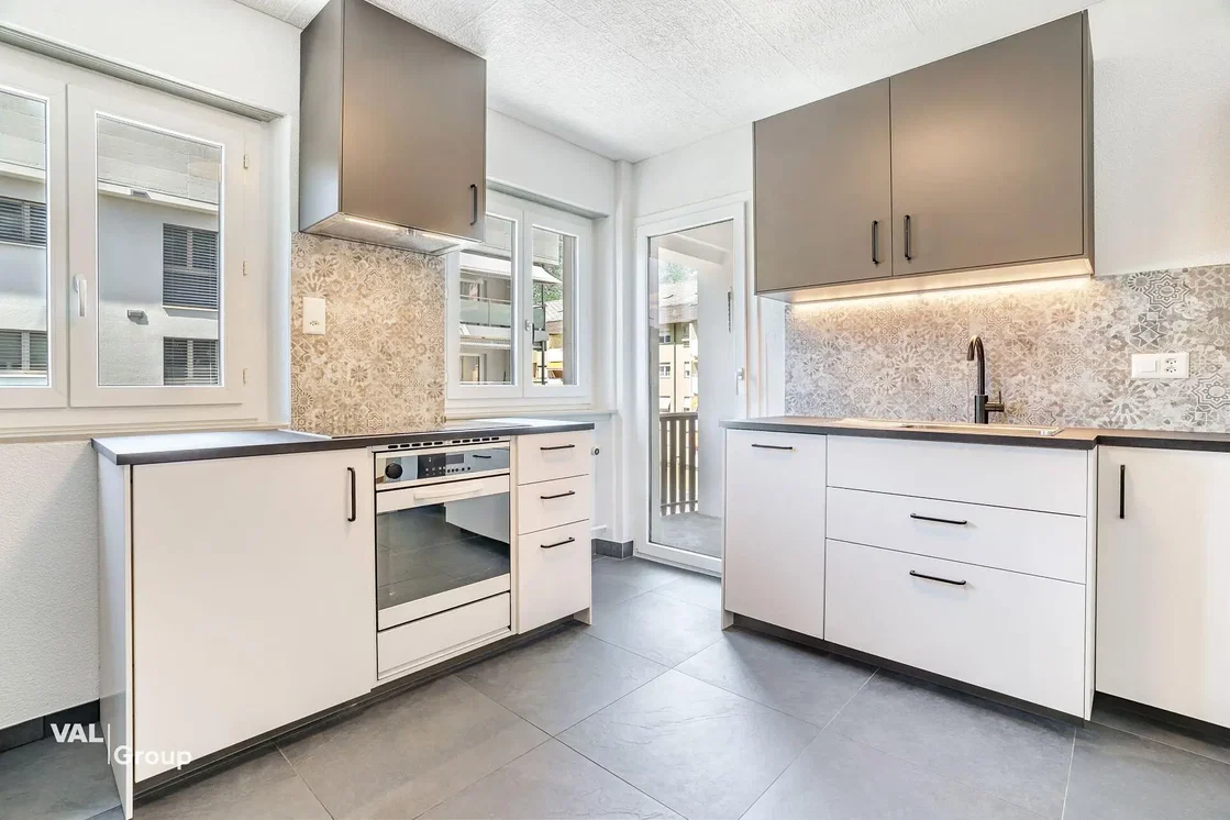 Kitchen; kitchen appliances, natural light, renovated