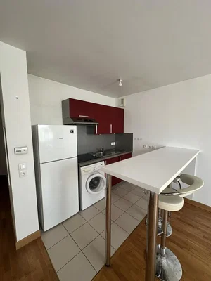 Kitchen; kitchen appliances, tile floor, wood floor