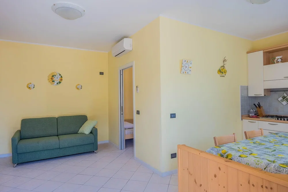 Living room; tile floor, natural light