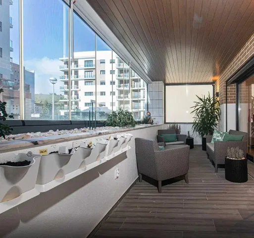 Balcony; view, tile floor, natural light