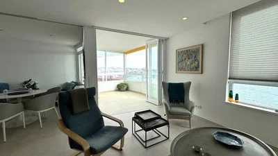 Wohnzimmer; blick, tageslicht, moderner stil