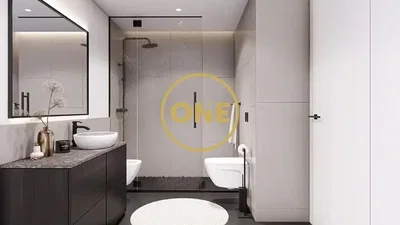 Banyo; tadilatlı, doğal ışık, modern stil