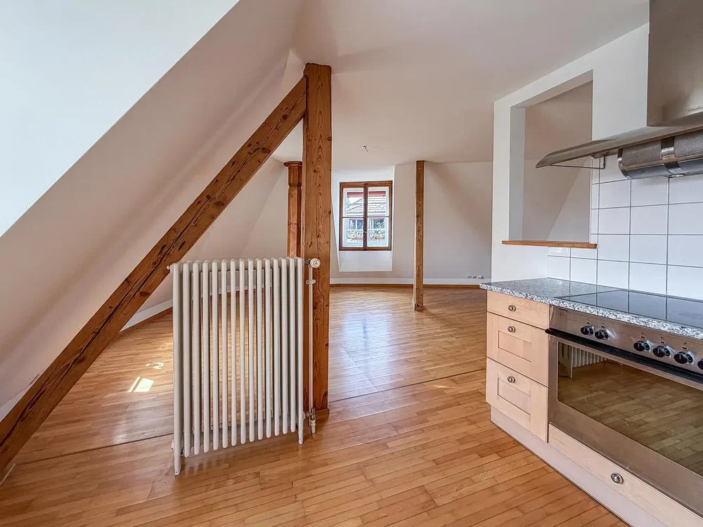 Cucina; pavimento in legno, luce naturale, elettrodomestici