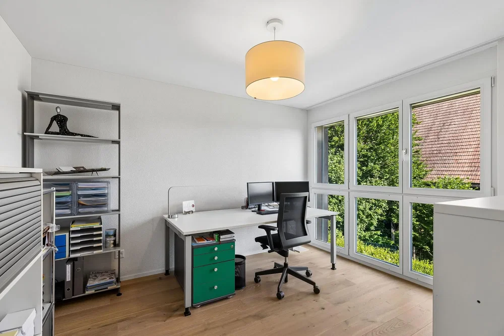 Living room; wood floor, natural light