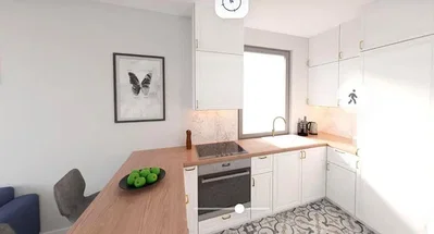 Kuhinja; kuhinjski aparati, prirodno svjetlo, moderni stil