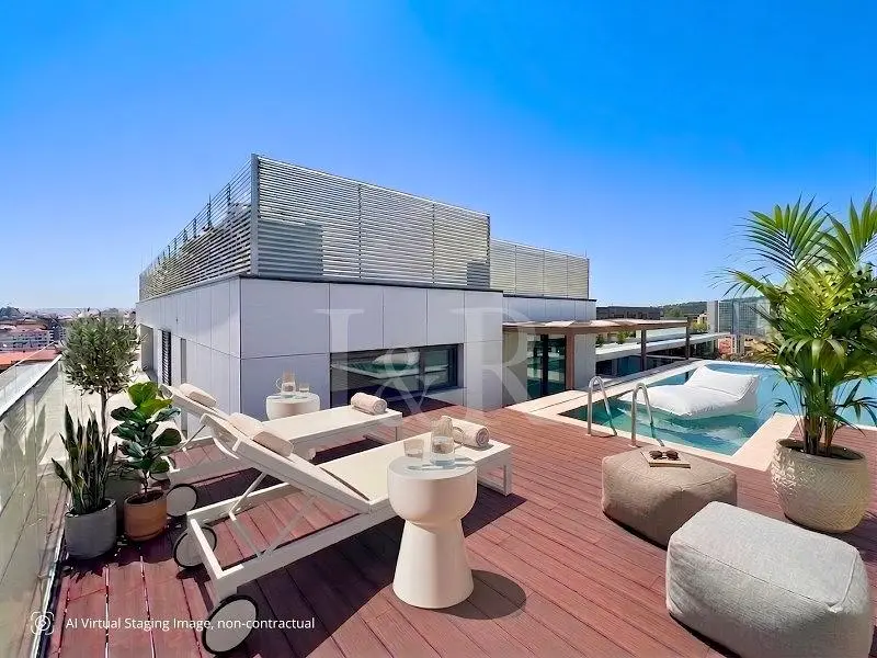 Terrasse; vue, lumière naturelle, style moderne