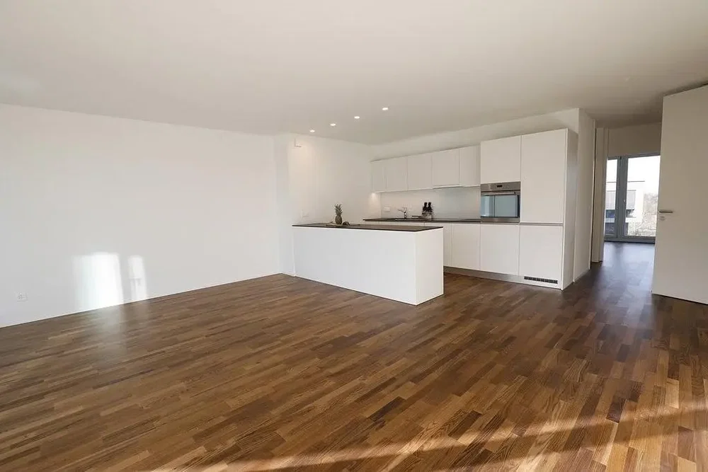 Küche; küchengeräte, holzboden, tageslicht