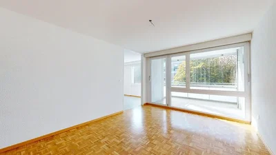 Wohnzimmer; holzboden, tageslicht, blick