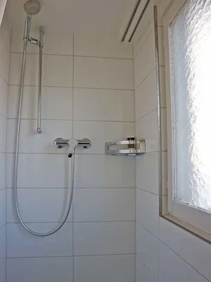 Toilette; fliesenboden, tageslicht