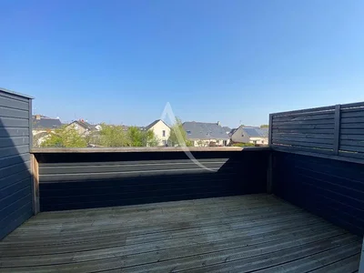 Balcony; view, wood floor