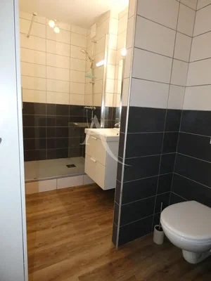 Kupaonica; pločice, drveni pod, prirodno svjetlo