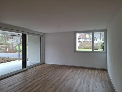 Salón; suelo de madera, luz natural