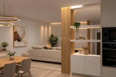 Dnevni boravak; kućanski aparati, prirodna svjetlost, moderan stil, renoviran