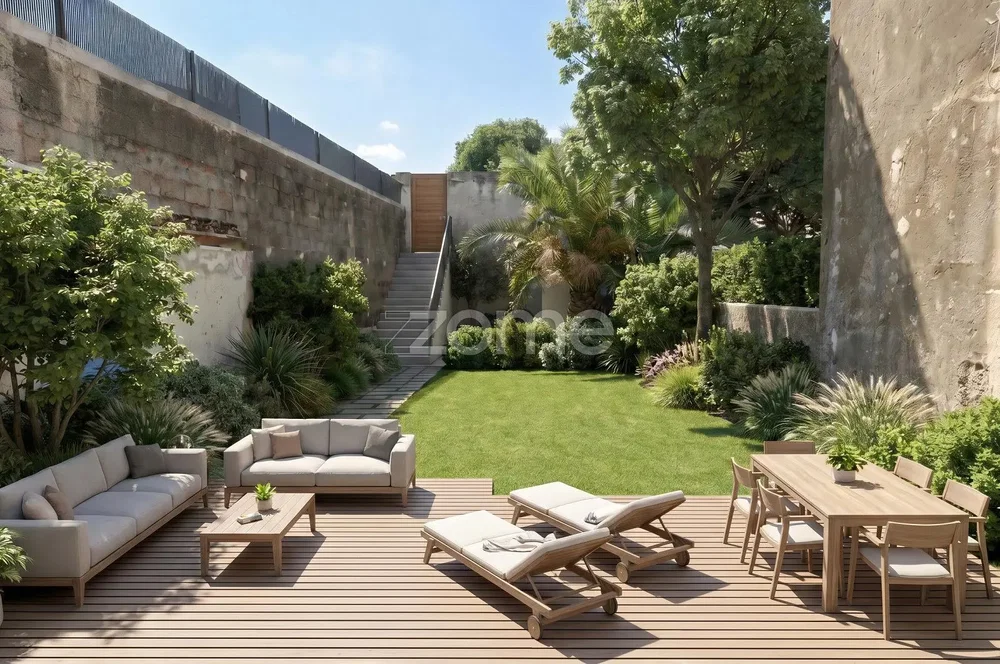 Terrasse; lumière naturelle, parquet