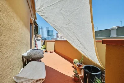 Balkon; tageslicht, blick