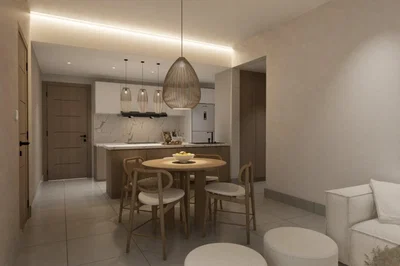 Kantina; kućanski aparati, pločice, prirodna svjetlost, moderan stil
