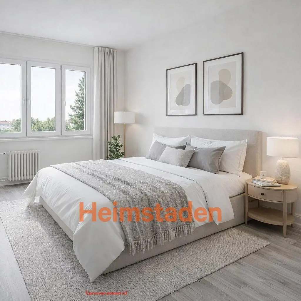 Ložnice; přirozené světlo, dřevěná podlaha, moderní styl