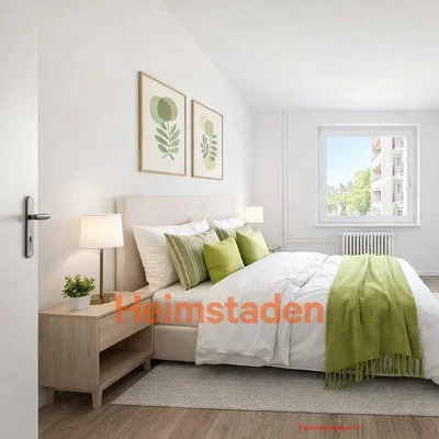 Schlafzimmer; holzboden, tageslicht, moderner stil
