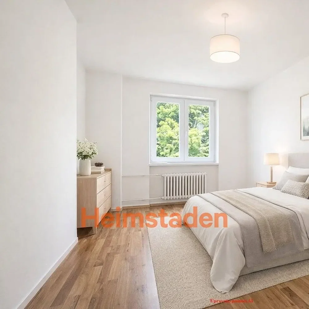 Slaapkamer; houten vloer, natuurlijk licht, moderne stijl