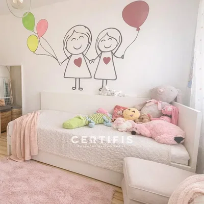 Kids room; wood floor, natural light, modern style