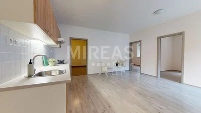 Kitchen; kitchen appliances, wood floor, natural light