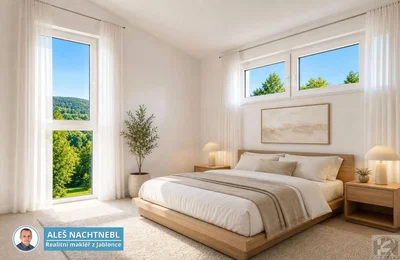 Schlafzimmer; blick, tageslicht, moderner stil