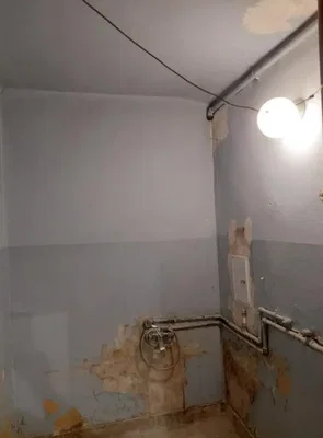 Toilet; renovatie nodig, donker interieur
