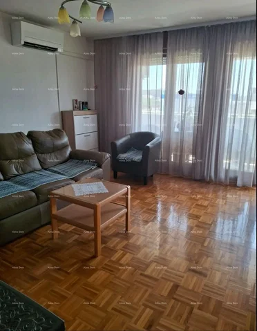 Obývací pokoj; dřevěná podlaha, přirozené světlo