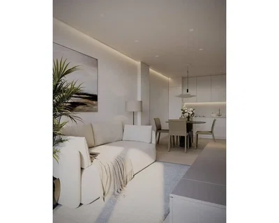 Wohnzimmer; tageslicht, moderner stil, holzboden