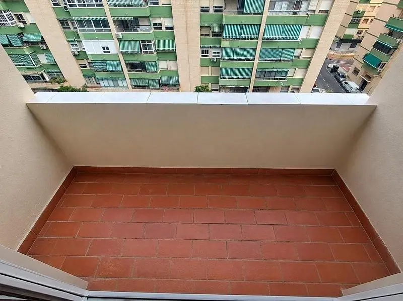 Balcony; tile floor, view