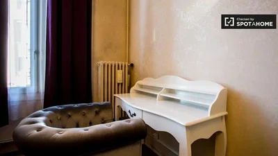Camera; luce naturale, stile rustico
