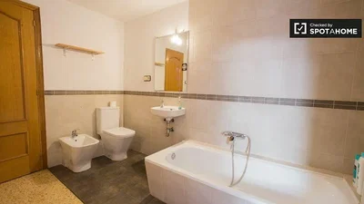Toalet; pločice, prirodno svjetlo