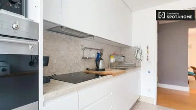 Cuisine; électroménager, lumière naturelle