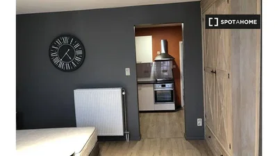 Camera da letto; pavimento in legno, elettrodomestici