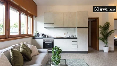 Soggiorno; elettrodomestici, luce naturale, stile moderno