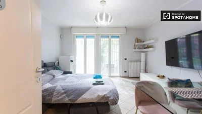 Camera da letto; luce naturale, stile moderno