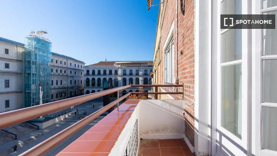 Balkon; blick, fliesenboden