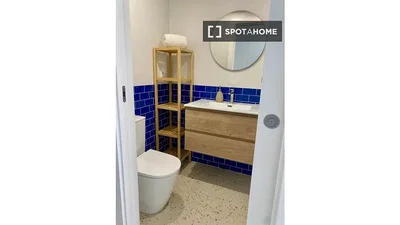Toilette; fliesenboden, tageslicht
