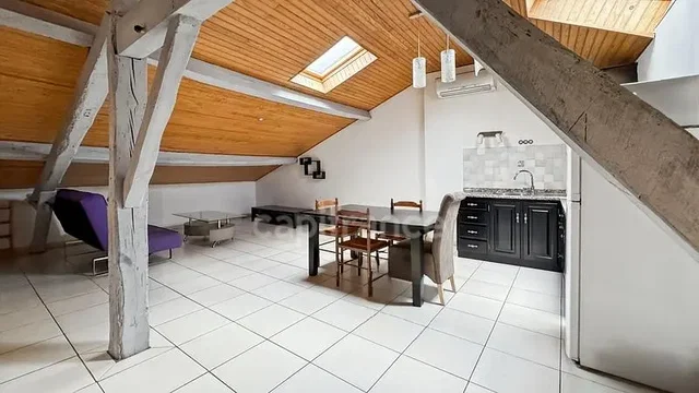 Other; wood beams, tile floor, kitchen appliances