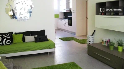 Dnevna soba; pločice, prirodno svjetlo, moderni stil