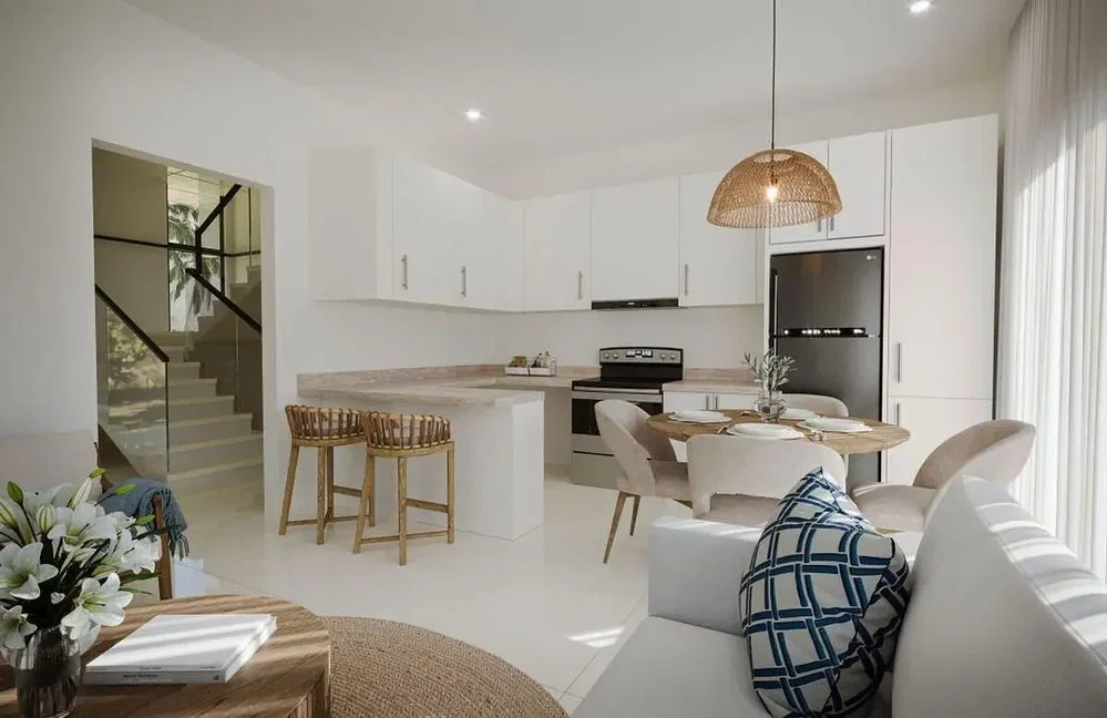 Salón; electrodomésticos, luz natural, estilo moderno, suelo de madera