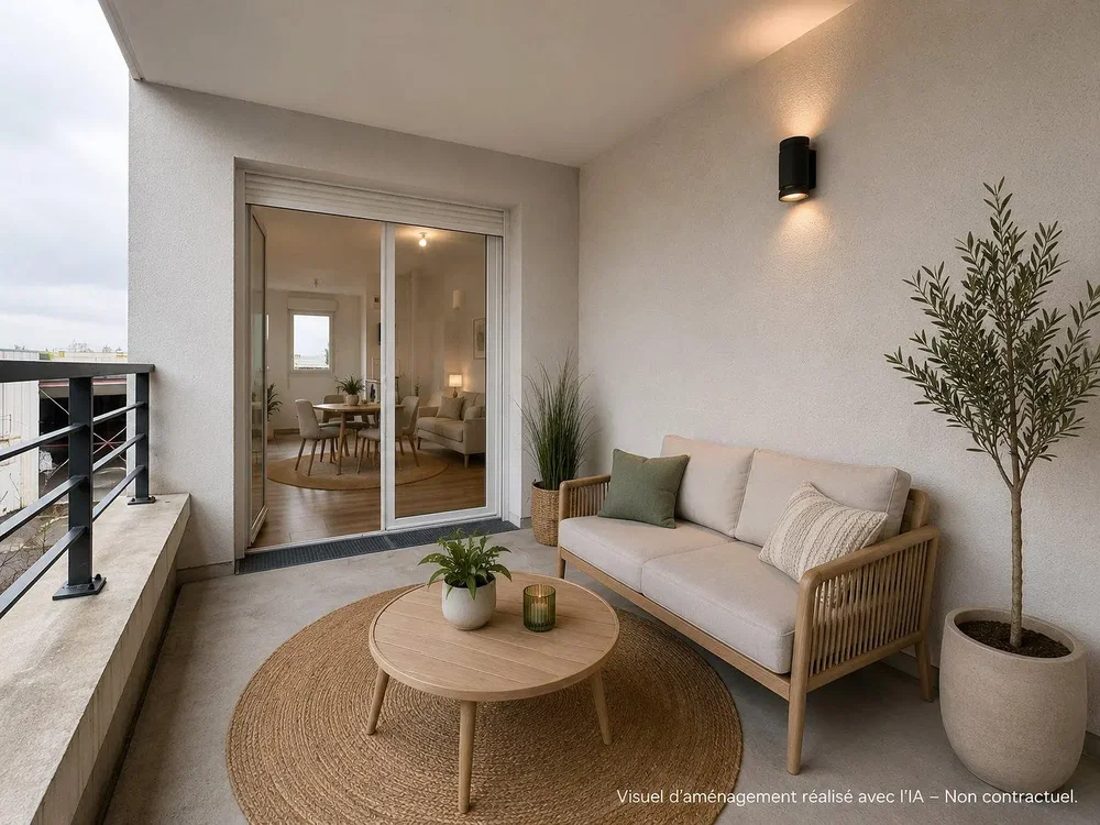Balkon; prirodno svjetlo, moderni stil