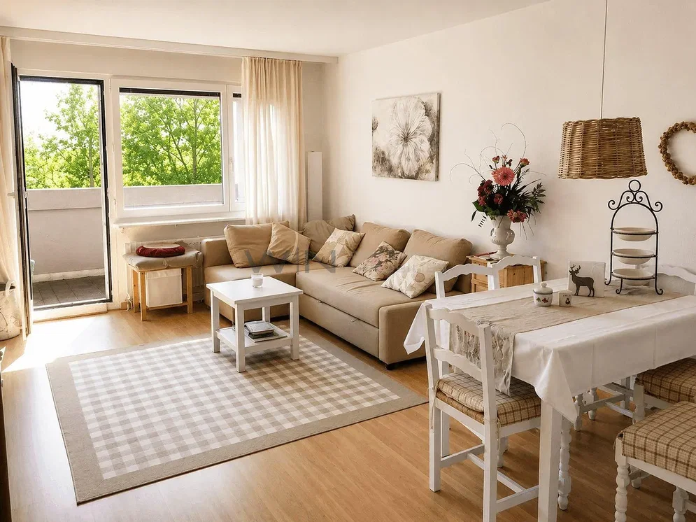 Wohnzimmer; tageslicht, holzboden, moderner stil