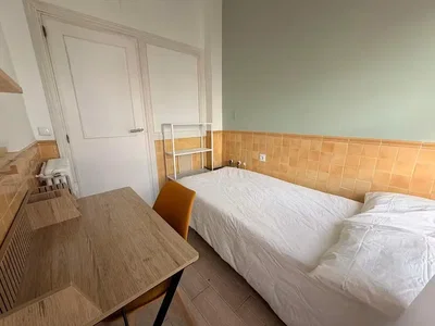 Bedroom; wood floor, natural light