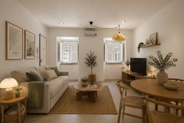 Soggiorno; luce naturale, stile moderno, pavimento in legno