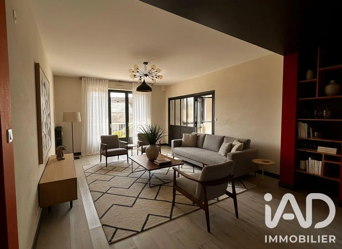 Salon; parquet, lumière naturelle, style moderne